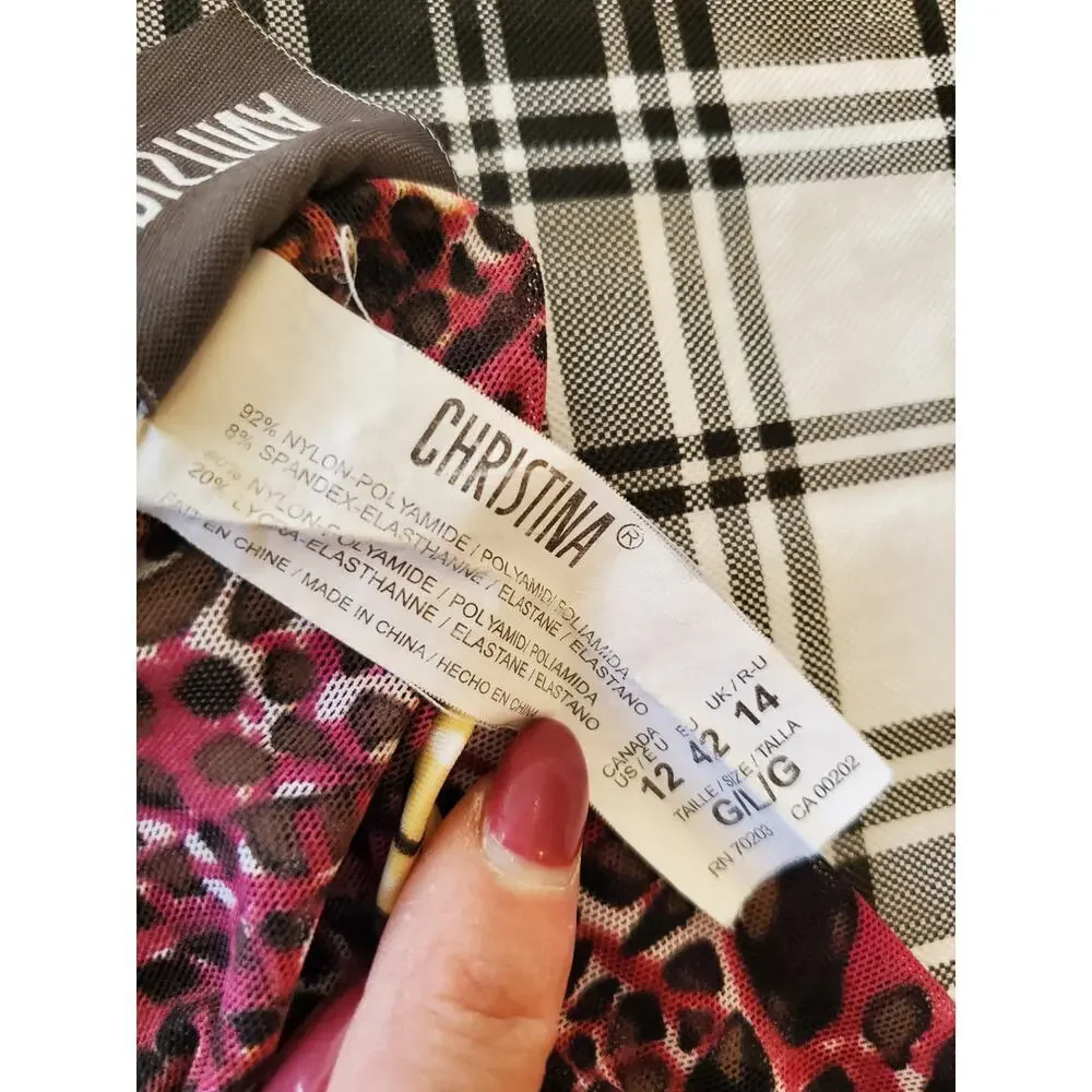 Christina‎ sheer Leopars tie wrap Kimono Large